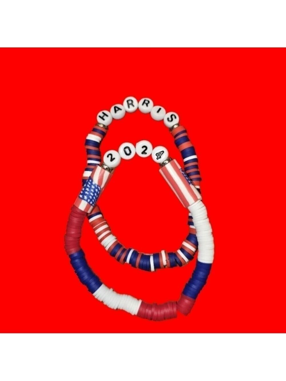 2pc Kamala Harris 2024 bracelet set